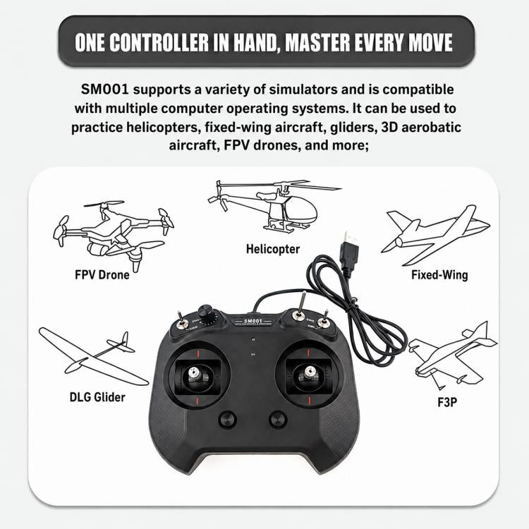 FlySky FS-SM001 8CH RC Flight Simulator Controller