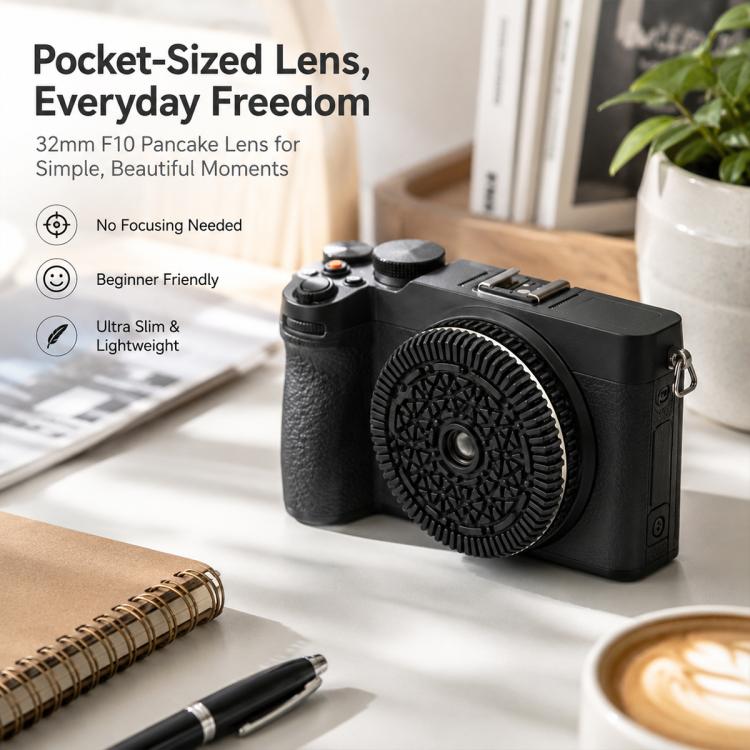 32mm F10 Fixed-Focus Pancake Lens for Nikon Z-mount Mirrorless Cameras, For Nikon Z-mount