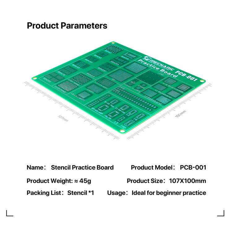 MECHANIC PCB-001 BGA Chip Connector Socket Stencil Practice Board For iPhone 17 Series, PCB-001