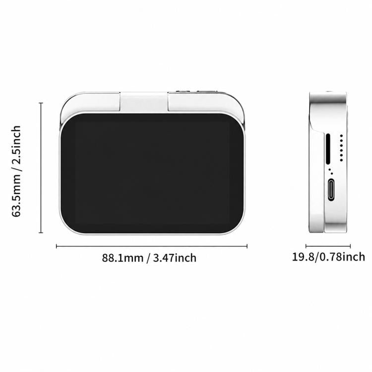 D28s 3 inch 64MP HD Retro Flip Touch Digital Camera Supports Music / Movies / Games, without Lanyard, with Lanyard