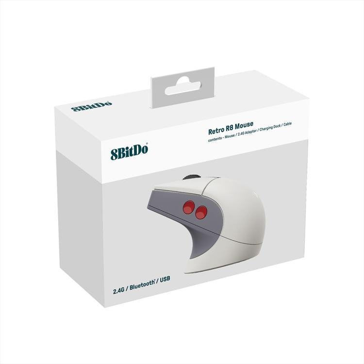 8BitDo Retro R8-N Edition Retro Tri-mode Wireless Mouse with Wireless Charging Dock