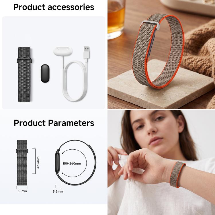 HK13 Screenless Smart Bracelet Fitness Band, QWatch Pro, Heart Rate, Blood Oxygen Monitoring