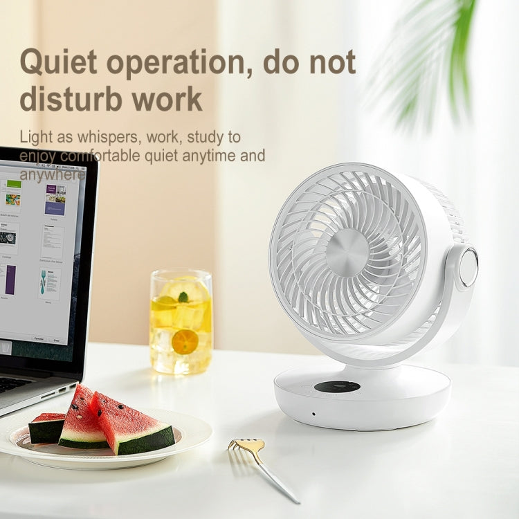 WT-F44 Adjustable Desktop LED Smart Digital Display Air Circulation Electric Fan, 3 Speed Control
