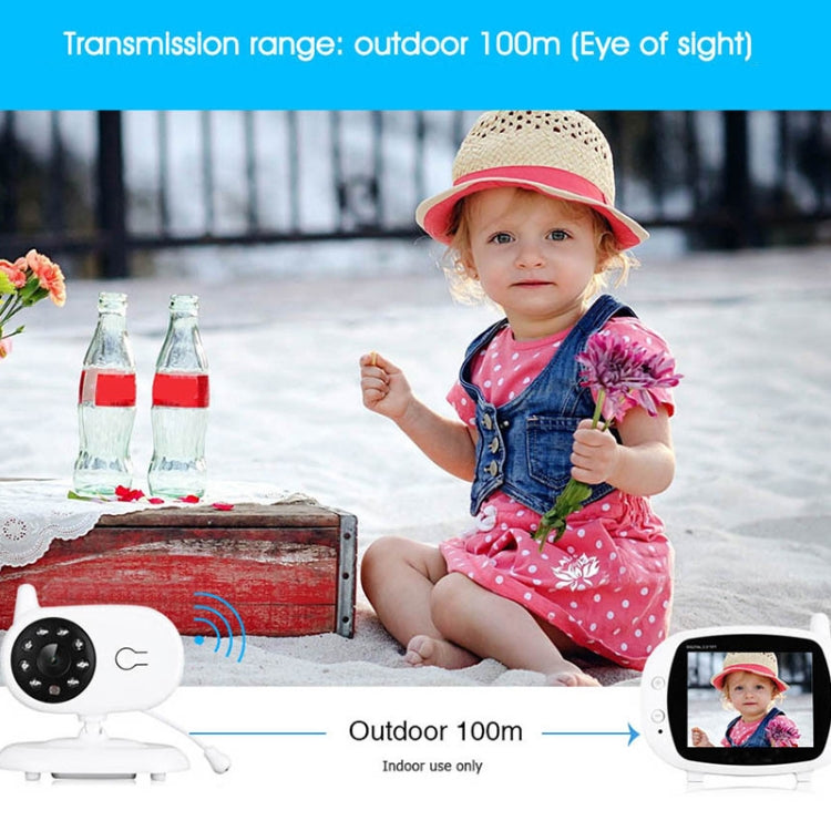 BM-850 3.5 inch LCD 2.4GHz Wireless Surveillance Camera Baby Monitor with 8-IR LED Night Vision, Two Way Voice Talk, BM-850
