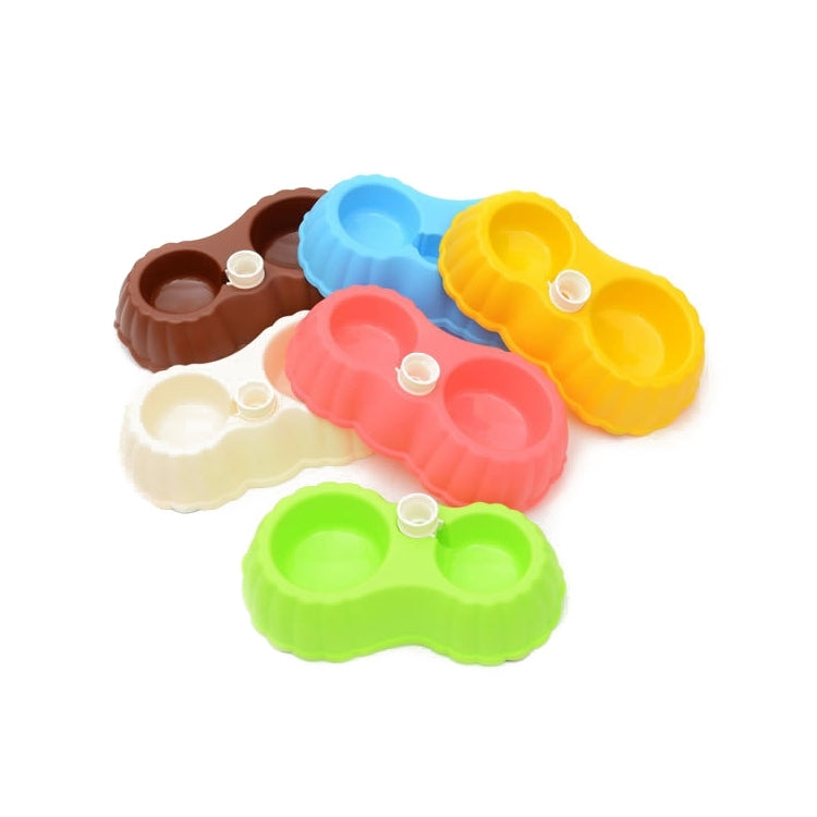 Pumpkin Shape Dog Cat Food Dish + Drinking Water Double Bowls with Automatic Water Dispenser, Size: S, Size: S Magenta, Size: S Green