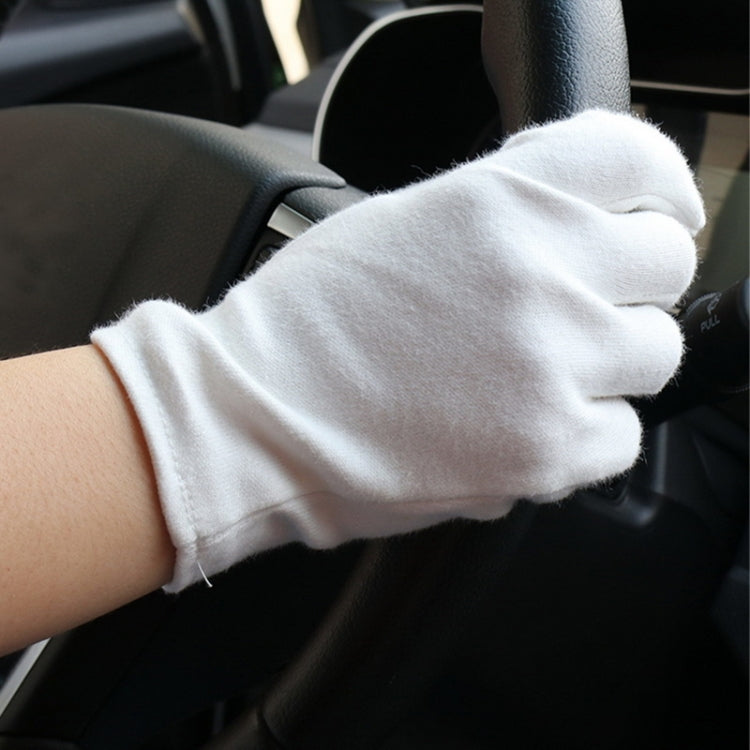 12 Pairs Pure Cotton Working Gloves, Thickened, Size:Free Size, Thickened, Size:Free Size