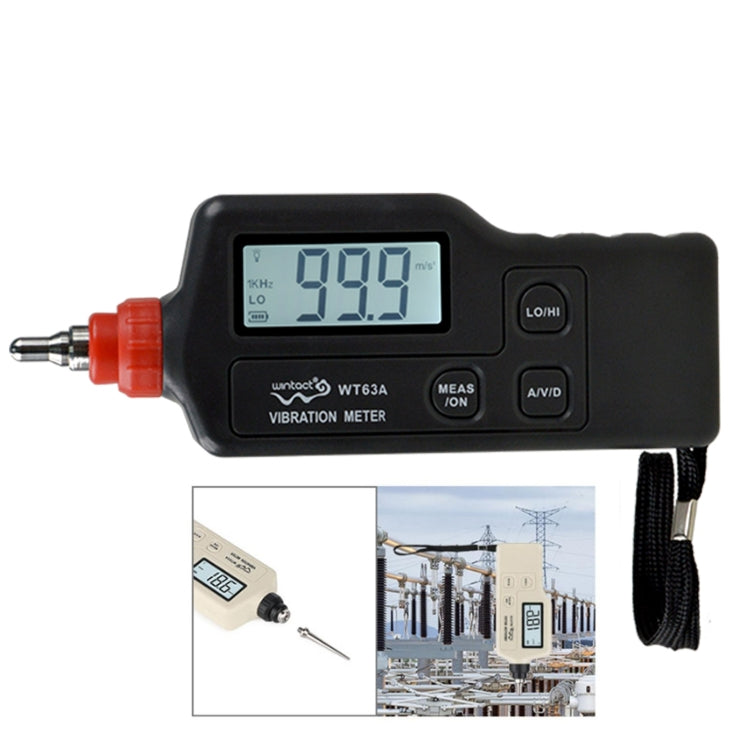 Wintact WT63A Vibration Meter Digital Tester Vibrometer Analyzer Acceleration Velocity, Wintact WT63A, WT63A