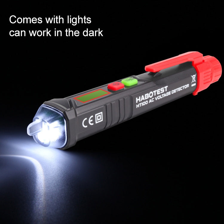 HABOTEST HT100 High-sensitivity LCD Digital Display Sound and Light Alarm Test Pen, HT100