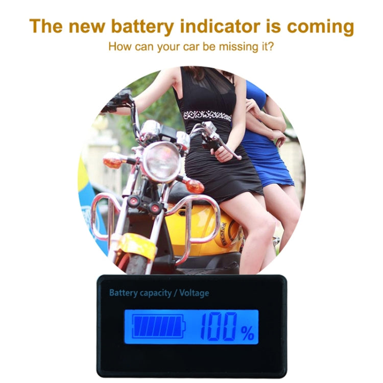 H5 12V-48V Lead-acid Battery Voltage Tester Percentage Voltmeter Gauge Lithium Battery Status Monitor, 12V-48V White Light, 12V-48V Blue Light, 12V-48V Green Light