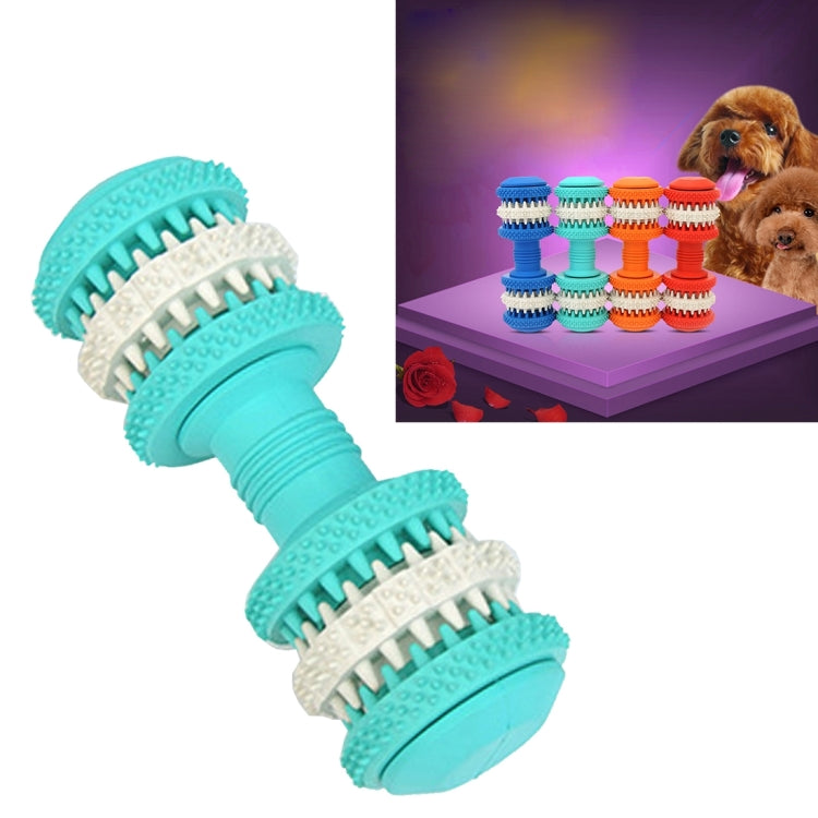 Dog Toy for Pets Tooth Cleaning Chewing Dumbbells Shape Toys of Non-Toxic Soft Rubber , Large Size,Length:15cm, 15cm (Orange), 15cm(Blue), 15cm (Red), 15cm (Baby Blue)