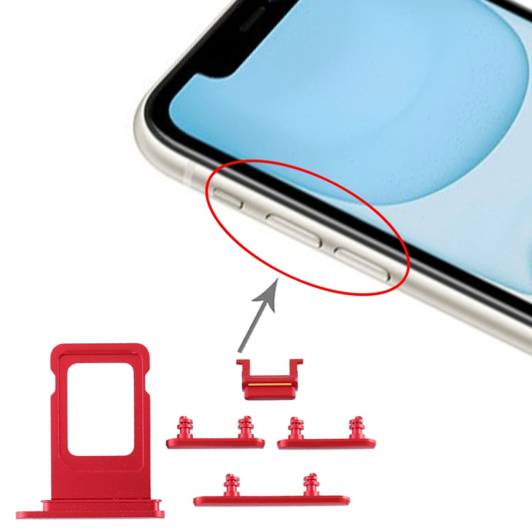 SIM Card Tray + Side Key for iPhone 11, For iPhone 11(Yellow)(Single card), For iPhone 11(Single card), For iPhone 11 (Purple)(Single card), For iPhone 11