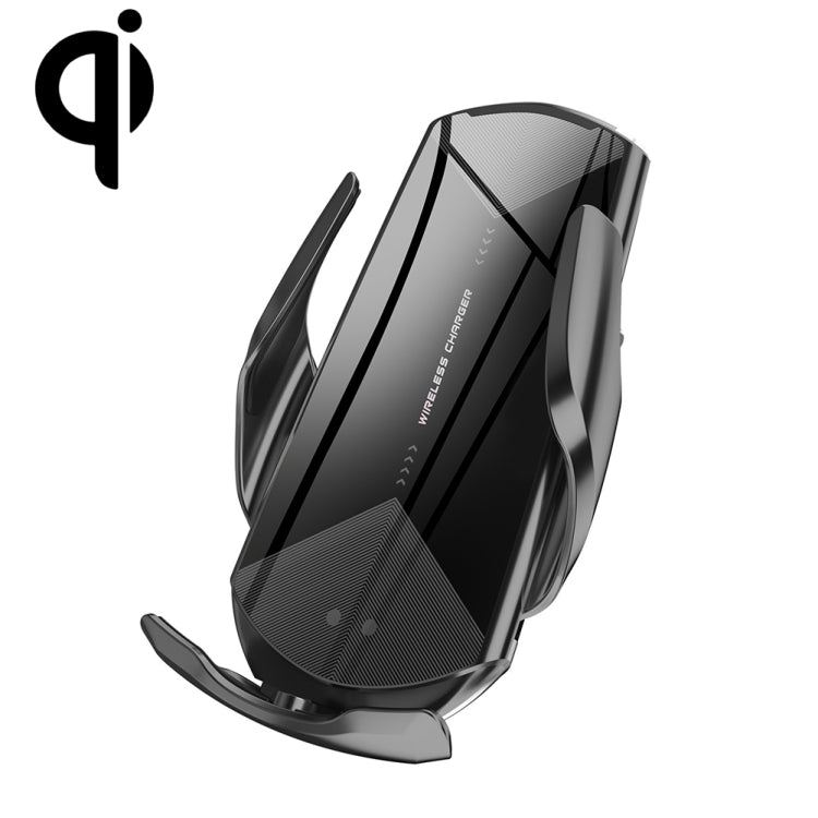 Q2 15W Universal Rotation Infrared Induction Magnetic Car Wireless Charging Mobile Phone Holder with Micro USB + 8 Pin + Type-C / USB-C Magnetic Connector, Q2 Red, Q2 Silver, Q2 Black