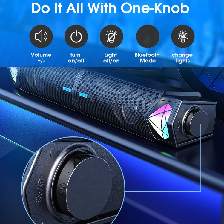 L1 Outdoor Portable RGB Light USB Bluetooth Wireless Speaker with Mic, L1