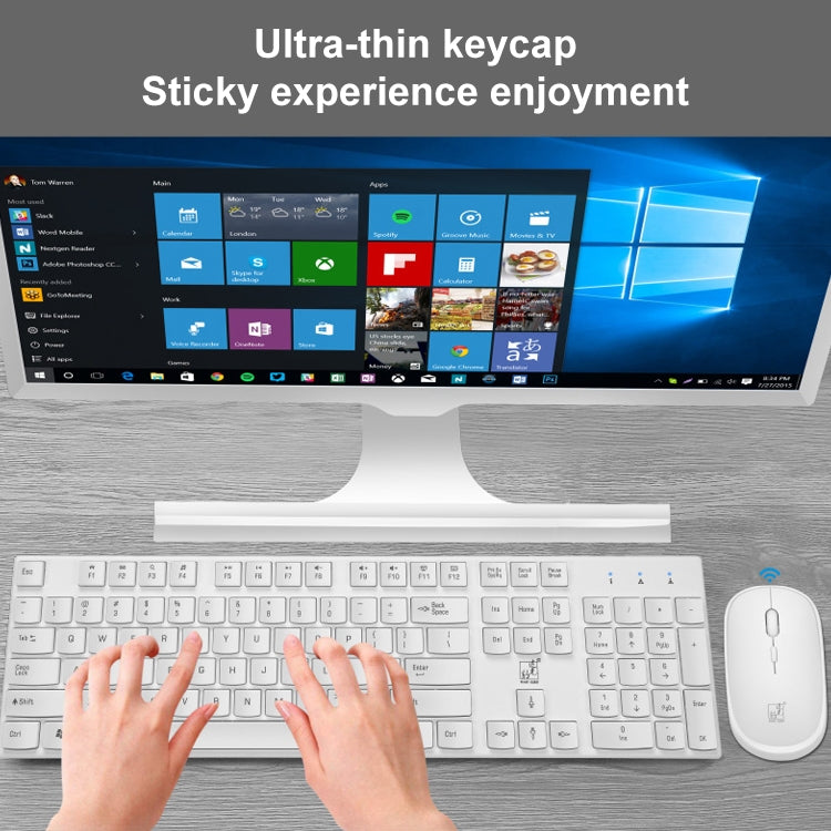 ZGB 8820 Candy Color Wireless Keyboard + Mouse Set, 8820 (Black), 8820 (White)