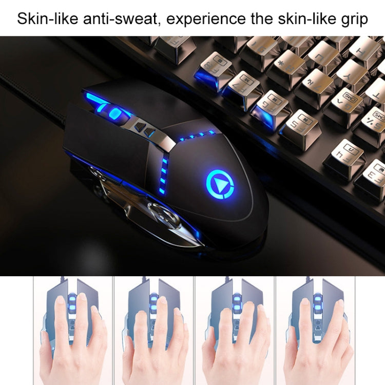 YINDIAO V2 Mechanical Feel Gaming Keyboard Mouse Set (Black Orange Yellow Light), KB5790A, KB5790B, KB5790C, KB5790D