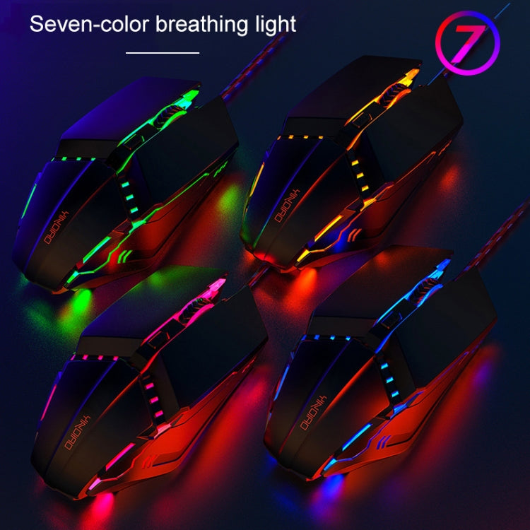 YINDIAO 6 Keys Gaming Office USB Mechanical Wired Mouse, Mouse(Black)