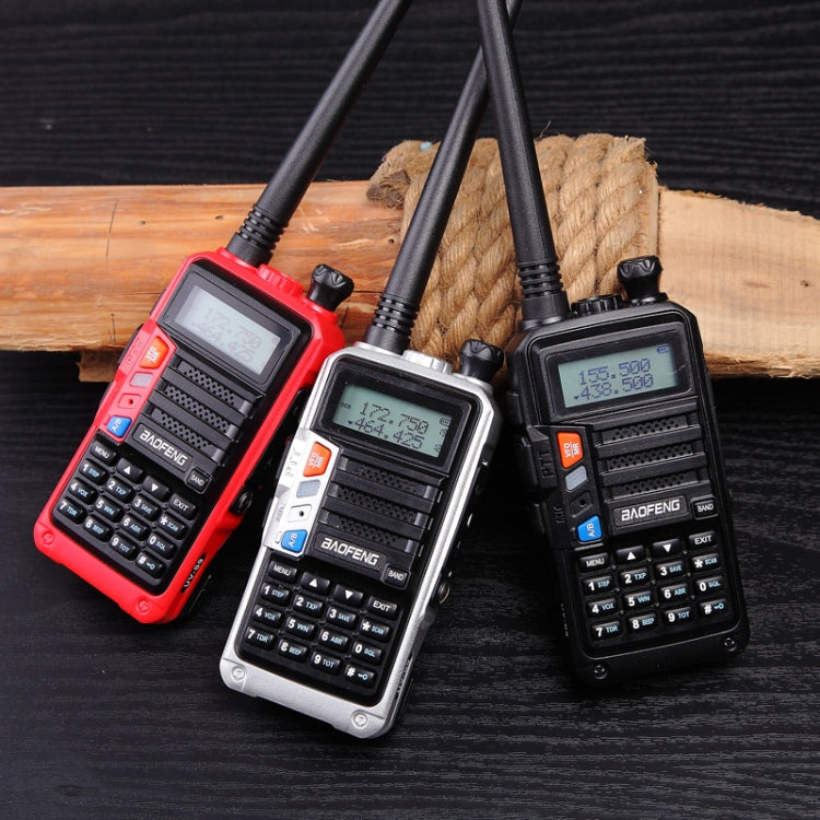 Baofeng BF-UV5R Plus S9 FM Interphone Handheld Walkie Talkie, US Plug, Silver, US Plug, Black, US Plug, Red, US Plug