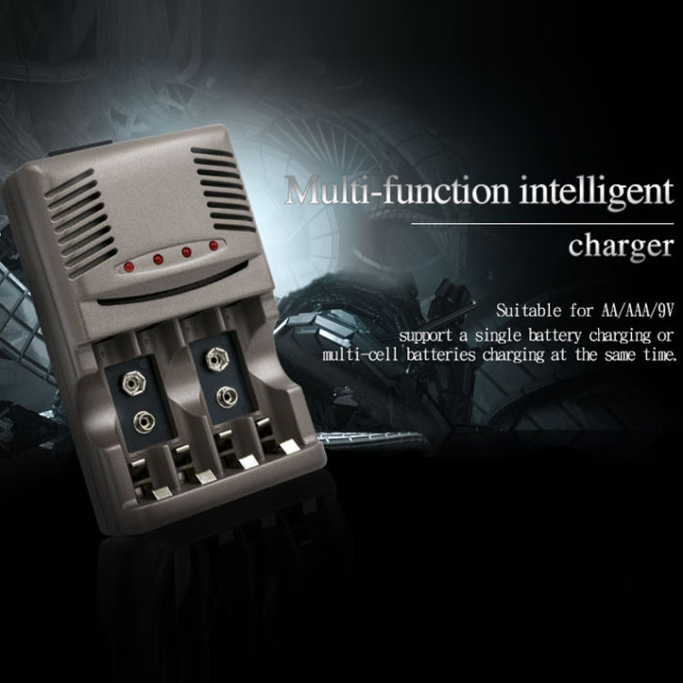 AC 100-240V 4 Slot Battery Charger for AA & AAA & 9V Ni-MH Battery, AU Plug