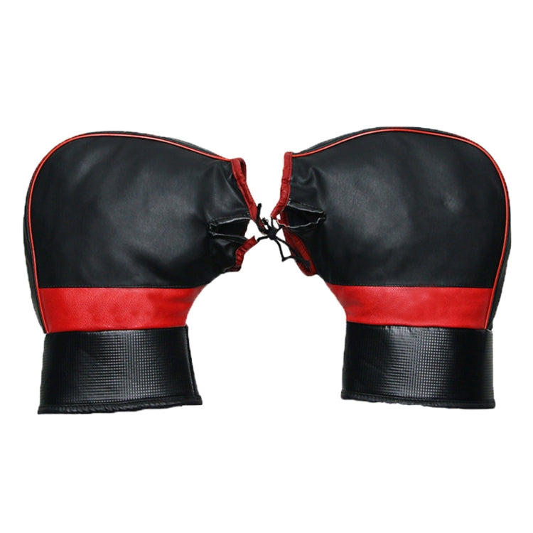1 Pair Motorcycle Water & Wind Resistant Winter Warm Ski Riding Gloves, PU Gloves