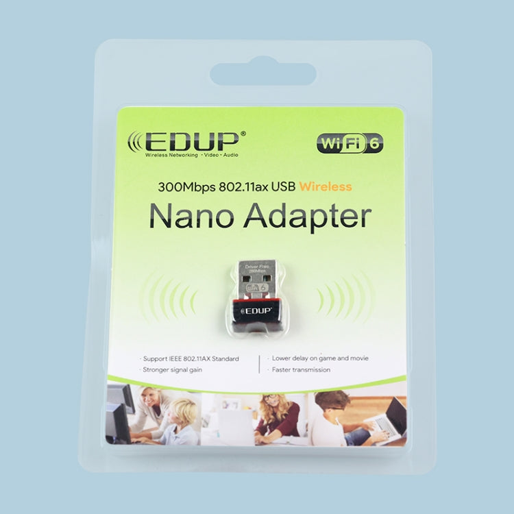 EP-A300 300Mbps WiFi6 USB Free Drive Network Adapter, EP-AX300