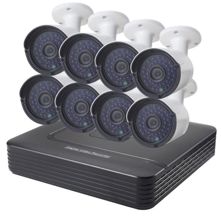 A8B2 8Ch Bullet IP Camera NVR Kit, Support Night Vision / Motion Detection, IR Distance: 20m, A8B2/Kit 720P 1.0MP, A8B2/Kit 960P 1.3MP, A8B2/Kit 1080P 2.0MP