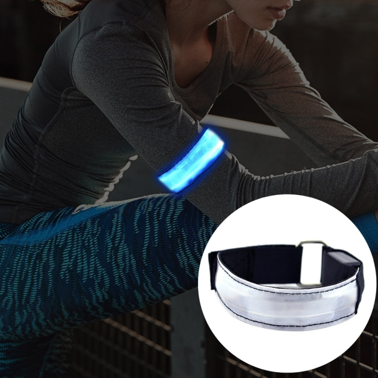 LED Flash Safety Reflective Nylon Light Battery Sports Wrist Belt, Battery Red, Battery Yellow, Battery Green, Battery Blue