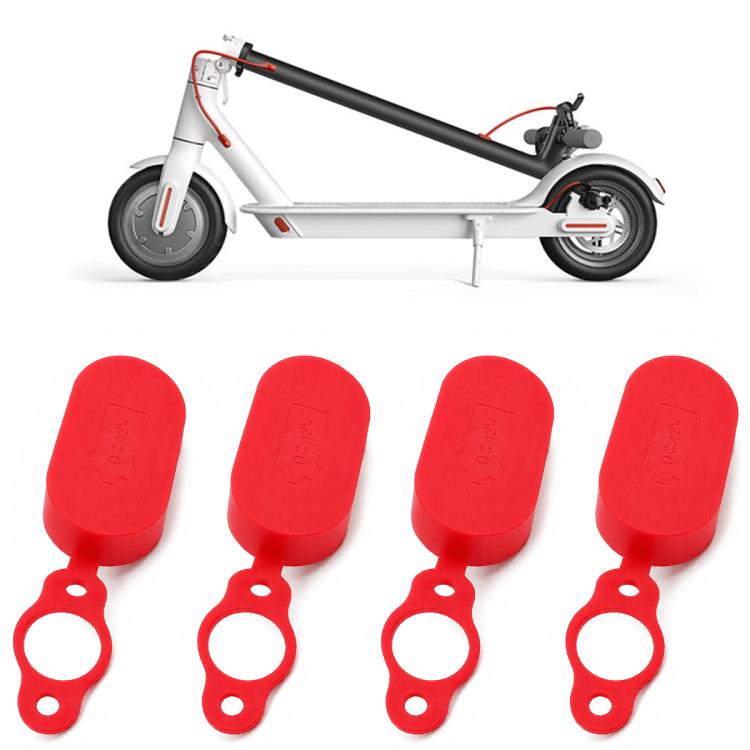 4 PCS Silicone Charging Port Waterproof Cover Dust-proof Plug Electric Scooter Accessories for Xiaomi Mijia M365