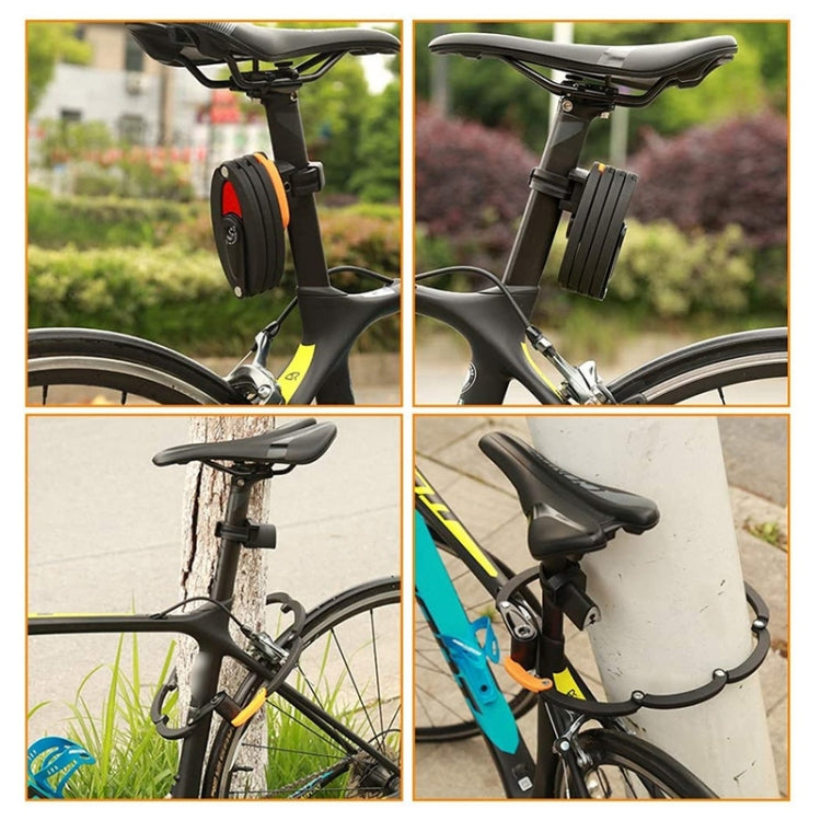 BIKERSAY BK012B Bike Foldable Key Lock Bicycle Anti-theft Lock with Reflective Sticker, BK012B
