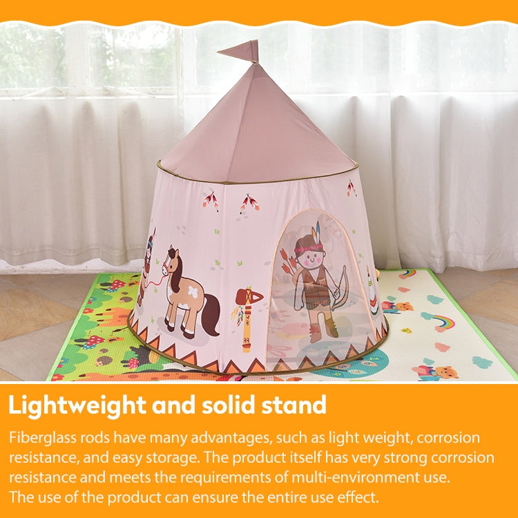 Indian Castle Children Indoor Outdoor Tent Mongolian Yurt Toy House with Base Cloth, Indian Castle