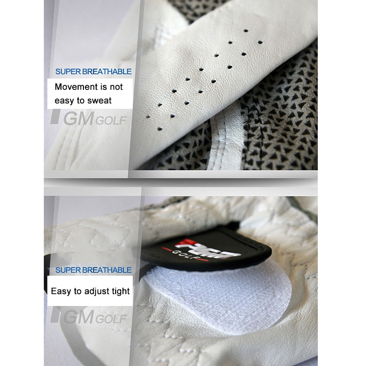 PGM Right Hand Sheepskin Anti-slip Particle Golf Men Gloves, Size: 22#, Size: 22#