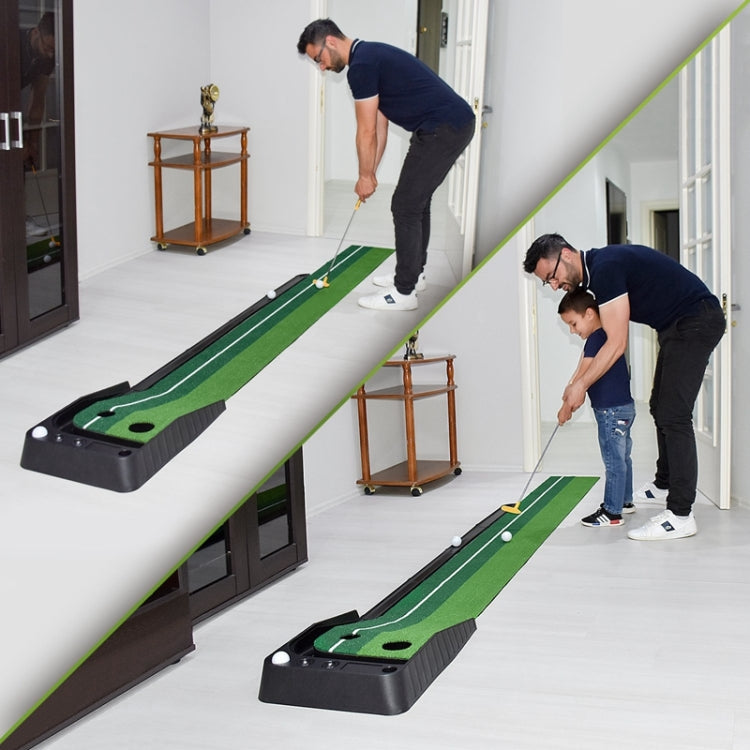 PGM Golf Mini Putting Mat Push Rod Trainer 2.5m, without Auto Ball Return Fairway, 2m, without Auto Ball Return Fairway