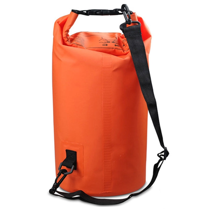 Outdoor Waterproof Double Shoulder Bag Dry Sack PVC Barrel Bag, Capacity: 30L, Capacity: 30L (Pink), Capacity: 30L (Green), Capacity: 30L (Sky Blue), Capacity: 30L (Yellow), Capacity: 30L (Black), Capacity: 30L (Dark Blue), Capacity: 30L (Orange)
