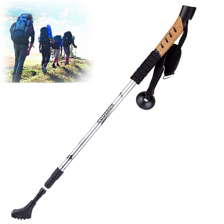 KODENOR Outdoor Mountaineering Portable Foldable Aluminium Alloy Straight Handle Alpenstocks Trekking Poles, Length : 66-135CM, Length : 66-135CM (Black), Length : 66-135CM (Blue), Length : 66-135CM (Red), Length : 66-135CM (Silver)