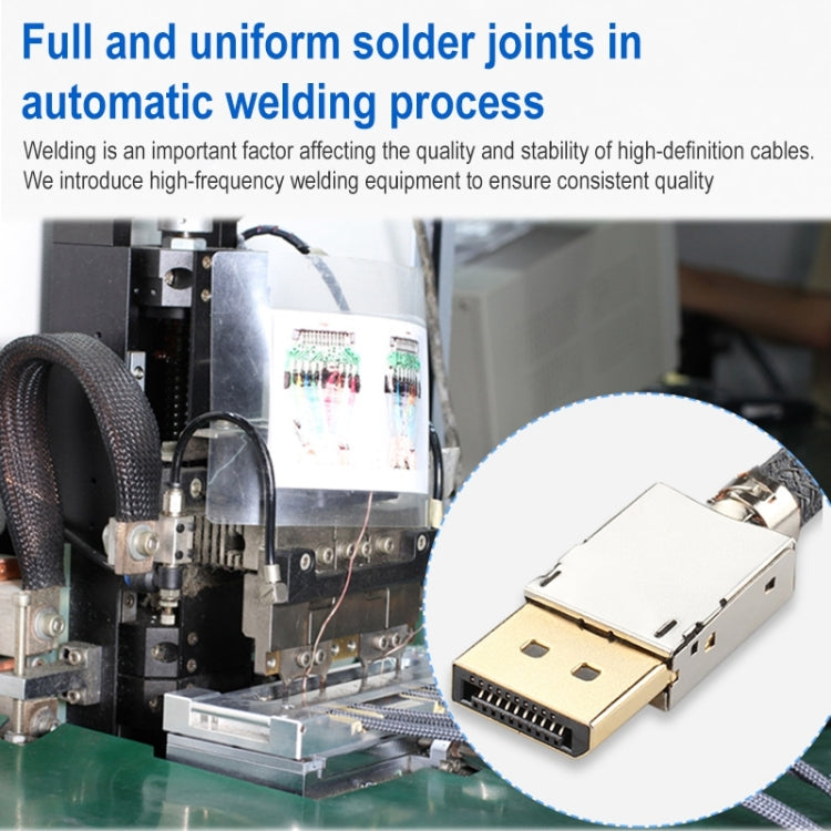 DisplayPort Male to HDMI Male 8K 30Hz HD Braided Adapter Cable, Cable Length: 3m, 3m