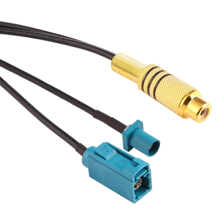 15cm RCA Female to FAKRA Male + FAKRA Z Type Female RG174 Cable with Spring, FAKRA Male+FAKRA Z Female RG174