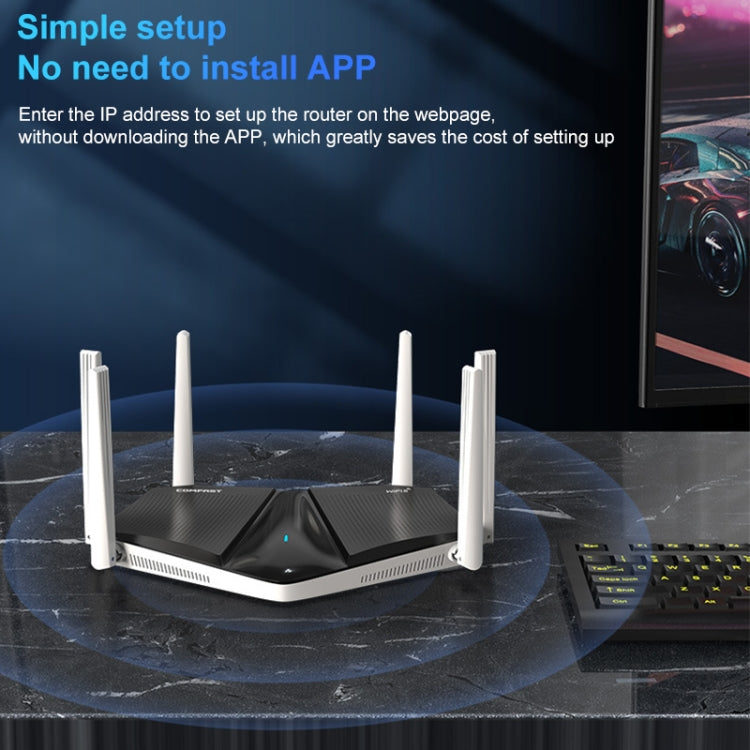 COMFAST CF-WR633AX 1800Mbps WiFi6 Dual Band Gigabit Router, CF-WR633AX