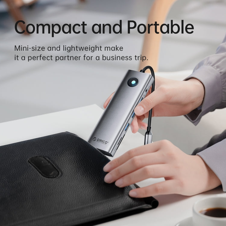 ORICO PW11-8PM Type-C / USB-C 8-in-1 5Gbps Multifunction Docking Station Card Reader, PW11-8PM
