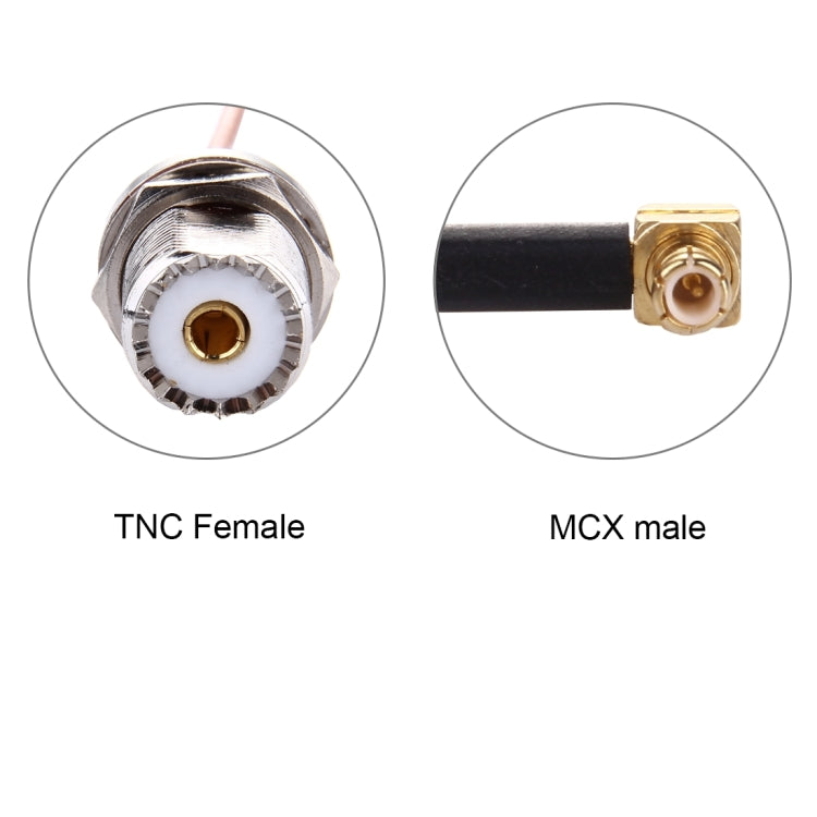 15cm UHF Female to MCX Male 90 Degree Elbow RG316 Cable, UHF Female to MCX Male