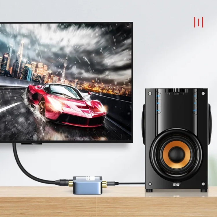 Digital to Analog 3.5 Coaxial Audio Converter, Host + USB Cable + Optical Fiber Cable, Host + USB Cable + Optical Fiber Cable