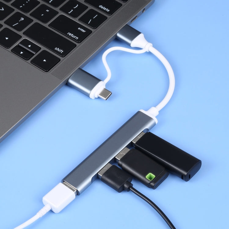 A-806 5 in 1 USB 3.0 and Type-C / USB-C to USB 3.0 HUB Adapter, A-806