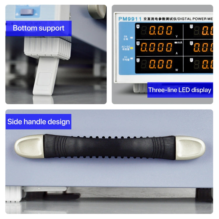 PM9911 Intelligent Electrical Parameters Measuring Instrument, US Plug, PM9911