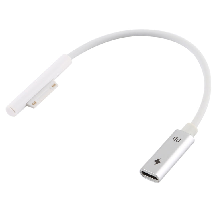 USB-C / Type-C Female to 6 Pin Male Laptop PD Fast Charging Cable for Microsoft Surface Pro 9 / 8 / 7 / 6 / 5 / 4 / 3, Cable Length: 0.2m, Pro 9 / 8 / 7 / 6 / 5 / 4 / 3 to USB-C / Type-C Female Black...