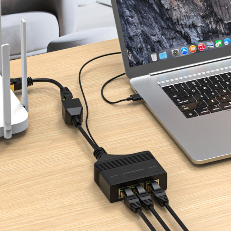 Female RJ45 3 in 1 Gigabit Network Splitter Cable Ethernet Network Coupler, Female 3 in 1 Gigabit