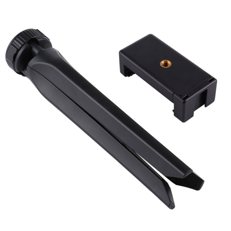 PULUZ Pocket Mini Plastic Tripod Mount with Phone Clamp for Smartphones, Plastic Tripod (Black)