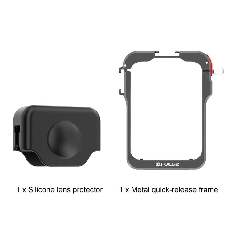 For DJI Osmo 360 PULUZ Aluminum Alloy Protective Cage Expansion Frame with Lens Cover, For DJI Osmo 360 Protective Cage