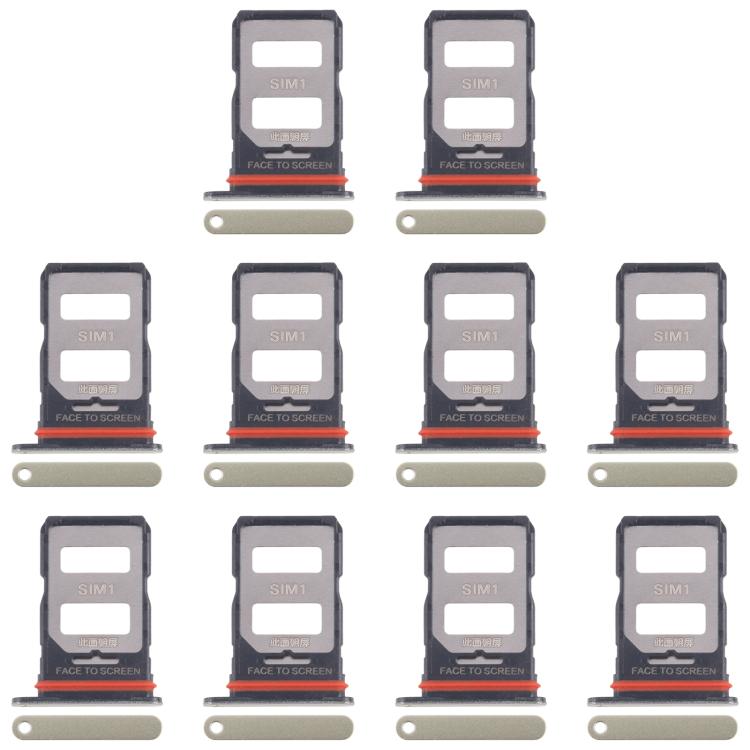 For Xiaomi 14T 5G 10pcs Original SIM Card Tray + SIM Card Tray, For Xiaomi 14T 5G(Original)