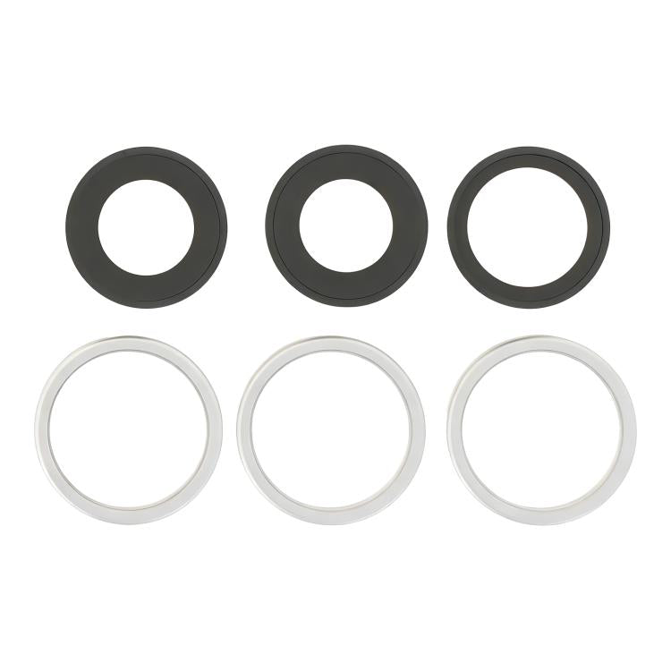 For iPhone 17 Pro Max / 17 Pro Rear Camera Lens Glass With Metal Ring Set, For iPhone 17 Pro / 17 Pro Max