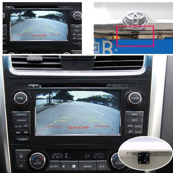 E400 Waterproof 2 LED Color CMOS/CCD Auto Car Rear View Camera for Security Backup Parking, E400