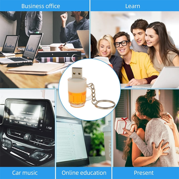 Beer Keychain Style USB Flash Disk with 2GB Memory, 2GB