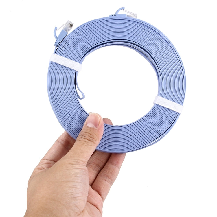 15m CAT6 Ultra-thin Flat Ethernet Network LAN Cable, 15m Blue